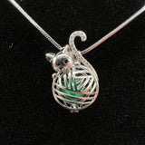 014 - Pearl Cage: Silver Cat - Sterling Silver