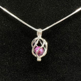 011 - Pearl Cage: Twist Drop - Sterling Silver