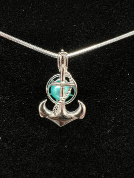 059 - Pearl Cage : Anchor - Sterling Silver