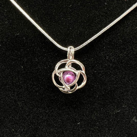 024 - Pearl Cage: Flower  - Sterling Silver