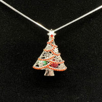 013 - Pearl Cage: Christmas Tree with CZ's - Sterling Silver