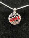 061 - Pearl Cage: Red Love - Sterling Silver
