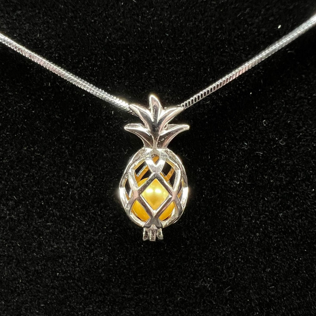 053 - Pearl Cage: Pineapple - Sterling Silver