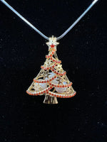 069 - Pearl Cage: Christmas Tree with CZ's  - Yellow Gold Plated Sterling Silver