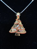 069 - Pearl Cage: Christmas Tree with CZ's  - Yellow Gold Plated Sterling Silver