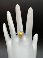 604 - Pearl Mount Set: The Angelica Pendant, Earring, & Adjustable Ring -  Sterling Silver