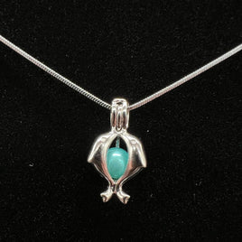 148 - Pearl Cage: Dolphin Heart - Sterling Silver