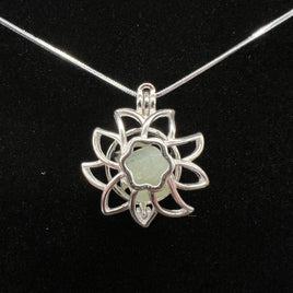 141 - Large Pearl Cage: Sunflower - Sterling Sivler