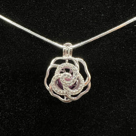 121 - Pearl Cage - Fancy Rose - Sterling Silver