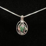 116 - Pearl Cage: Sharing Heart W/Mom - Sterling Silver