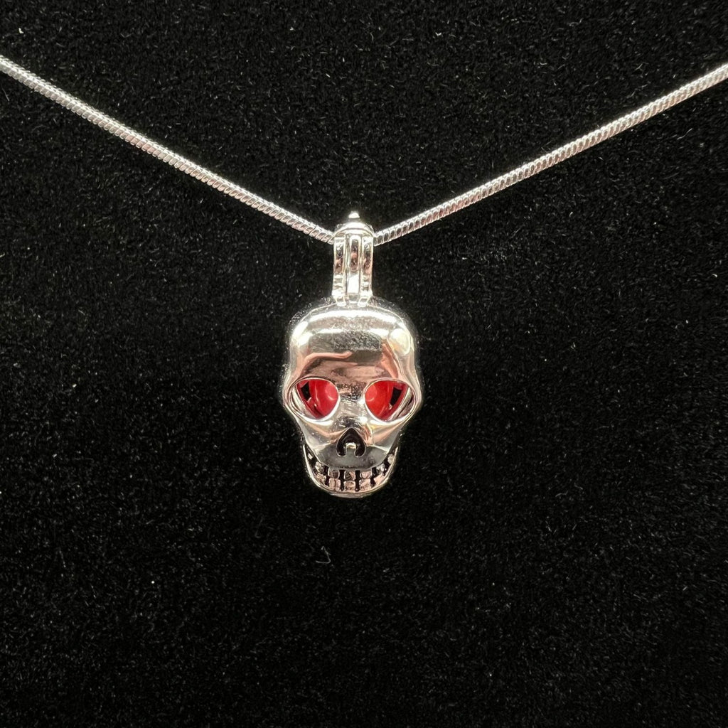 151 - Pearl Cage: Skull - Sterling Silver
