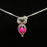 115 - Pearl Cage: Kitty Drop - Sterling Silver