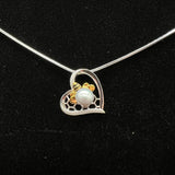 260 - Pendant Mount : Bee W/Honeycomb  - Sterling Silver