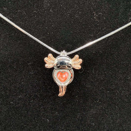 173 - Pearl Cage: Axolotl - Sterling Silver