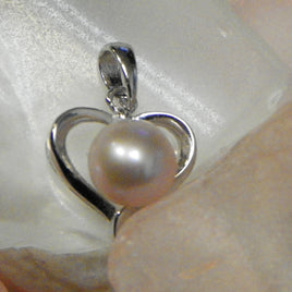 220 - Pendant Mount: Simple Heart - Sterling Silver