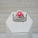 315 - Ring Mount : Royalty W/CZs - Adjustable - Sterling Silver