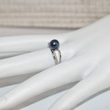 331 - Ring Mount : Double Arch W/CZ's - Sterling Silver