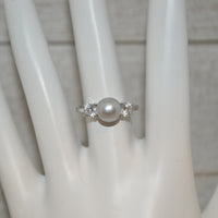 304 - Ring Mount :  Large CZ Ring - Sterling Silver
