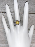 312 - Ring Mount : Flower Halo W/CZ's - Sterling Silver