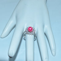 321 - Ring Mount : Round Halo W/CZ's - Sterling Silver